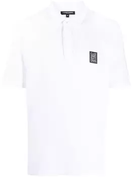 costume national contemporary рубашка поло с нашивкой-логотипом, белый