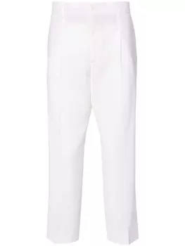 Costumein укороченные брюки строгого кроя, нейтральный цвет