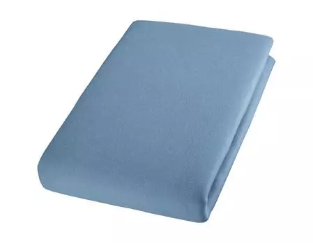 Cotonea органическая простыня двойная трикотажная перемычка высота до макс. 30см цвет вода-I171 размер 90x200 см.