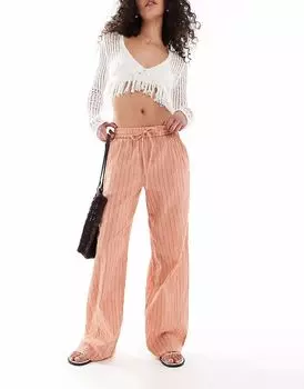 Cotton:On брюки-карго On Haven с широкими штанинами, имитация льна, многоцветный