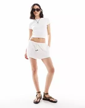 Cotton On - Легкие пляжные шорты белого цвета Cotton:On