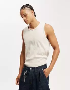 Cotton:On Майка On Rib бежевого цвета