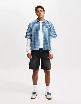 Cotton:On Мешковатые джинсовые шорты черного цвета