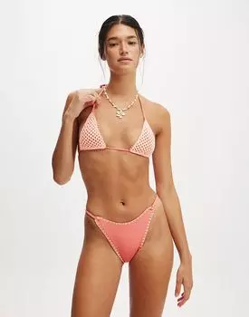 Cotton:On микрокрошечном верхе бикини с треугольными чашечками розового цвета