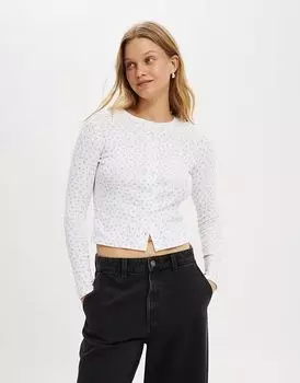 Cotton:On Scarlet ажурный кардиган синего цвета