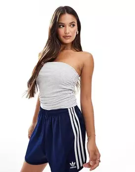 Cotton:On Серый топ без рукавов из хлопка со сборками в рубчик