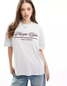 Cotton:On Свободная футболка премиум-класса Cotton On нежно-серого мраморного цвета