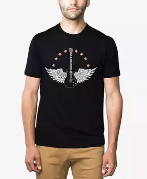 Country Female Singers — мужская футболка премиум-класса с рисунком Word Art LA Pop Art, черный