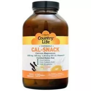 Country Life Кал-снек (жевательный) Ванильно-апельсиновый 120 вафель