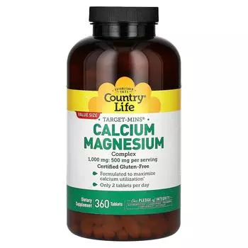 Country Life Комплекс кальция и магния 360 таблеток