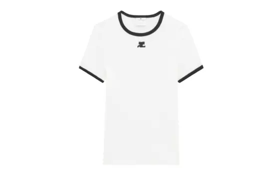 COURREGES Футболка Courrges Reedition Contrast «Heritage White/Black»