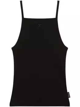 Courrges 90's ribbed tank top, черный