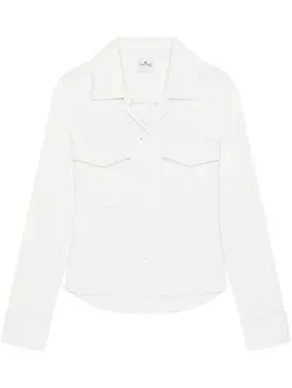 Courrges атласная рубашка, белый
