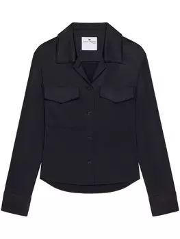 Courrges атласная рубашка, черный