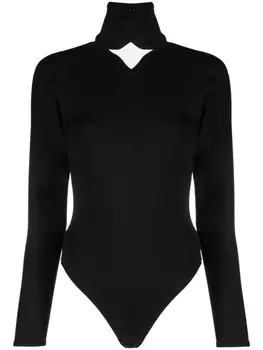 Courrges боди с узором, черный