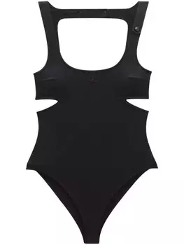 Courrges боди Satin Slash, черный