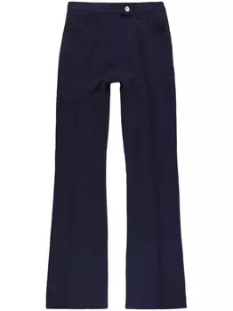 Courrges брюки bootcut, синий
