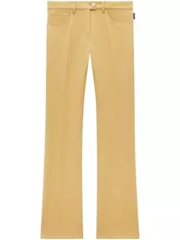 Courrges брюки bootcut, желтый
