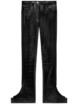Courrges брюки Reversed Vinyl, черный