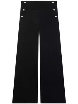 Courrges брюки широкого кроя, черный