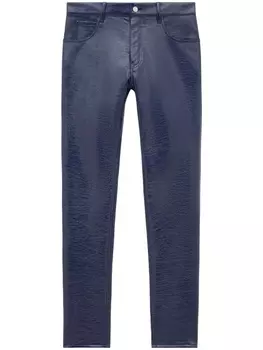 Courrges брюки узкого кроя, синий