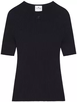 Courrges джемпер в рубчик, синий