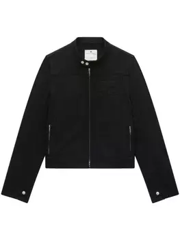 Courrges джинсовая куртка на молнии, черный