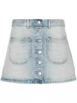 Courrges джинсовая юбка мини, синий