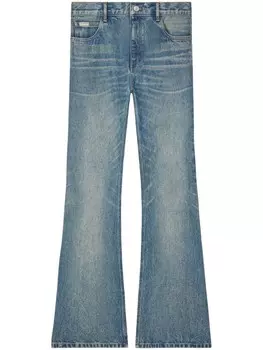 Courrges джинсы bootcut средней посадки, синий