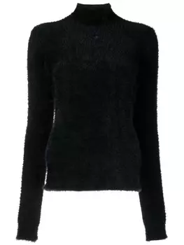 Courrges фактурный джемпер, черный