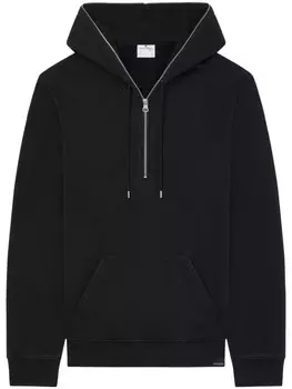 Courrges флисовое худи на молнии, черный