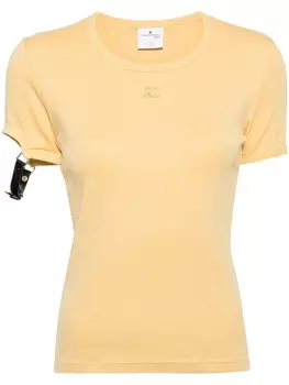 Courrges футболка Buckle Contrast, желтый