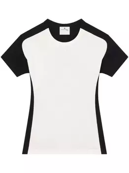 Courrges футболка Contrast Frame, белый