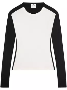 Courrges футболка Contrast Frame, черный