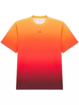 Courrges футболка с эффектом градиента и вышитым логотипом, мультиколор