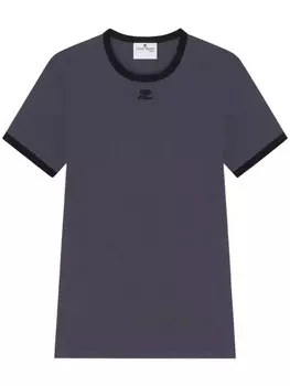 Courrges футболка Signature Contrast, черный