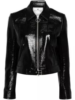 Courrges Iconic zipped vinyl jacket, черный