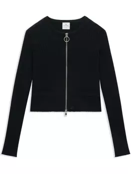 Courrges кардиган Heritage в рубчик, черный