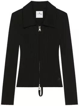 Courrges кардиган на молнии, черный