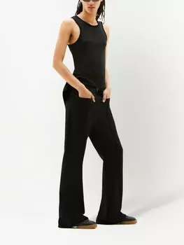 Courrges комбинезон без рукавов с высоким воротником, черный