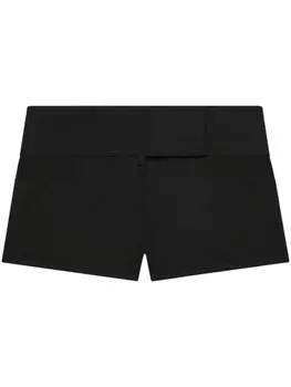 Courrges короткие шорты с поясом, черный