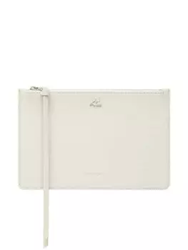 Courrges кожаный клатч AC, нейтральный цвет