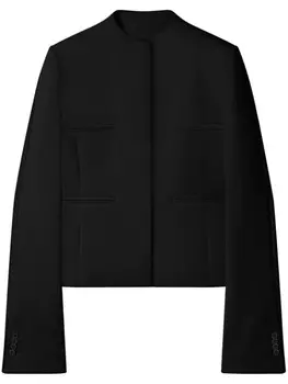 Courrges креповая куртка Heritage с потайной застежкой, черный