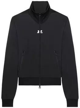 Courrges куртка из трикотажного джерси Interlock Tracksuit, черный