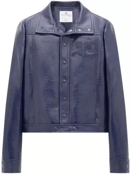 Courrges куртка-рубашка на кнопках, синий