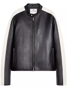 Courrges куртка с контрастными полосками, черный