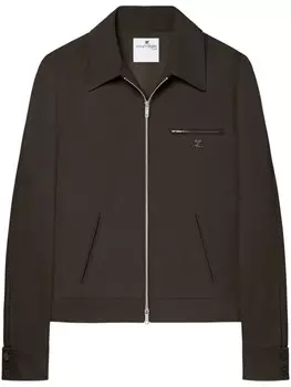 Courrges куртка Signature Retro с вышитым логотипом, коричневый