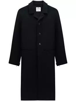 Courrges однобортное пальто с молниями, черный
