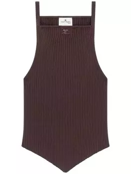 Courrges остроконечная майка, коричневый