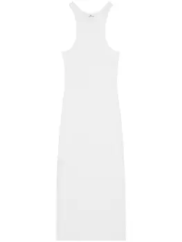Courrges платье миди из джерси, белый
